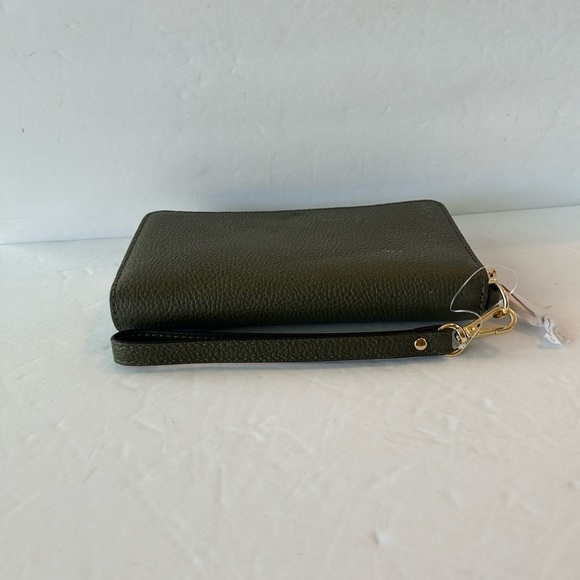 Michael Kors NWT Olive Pebble Grain Phone Case Wristlet - Picture 4 of 7